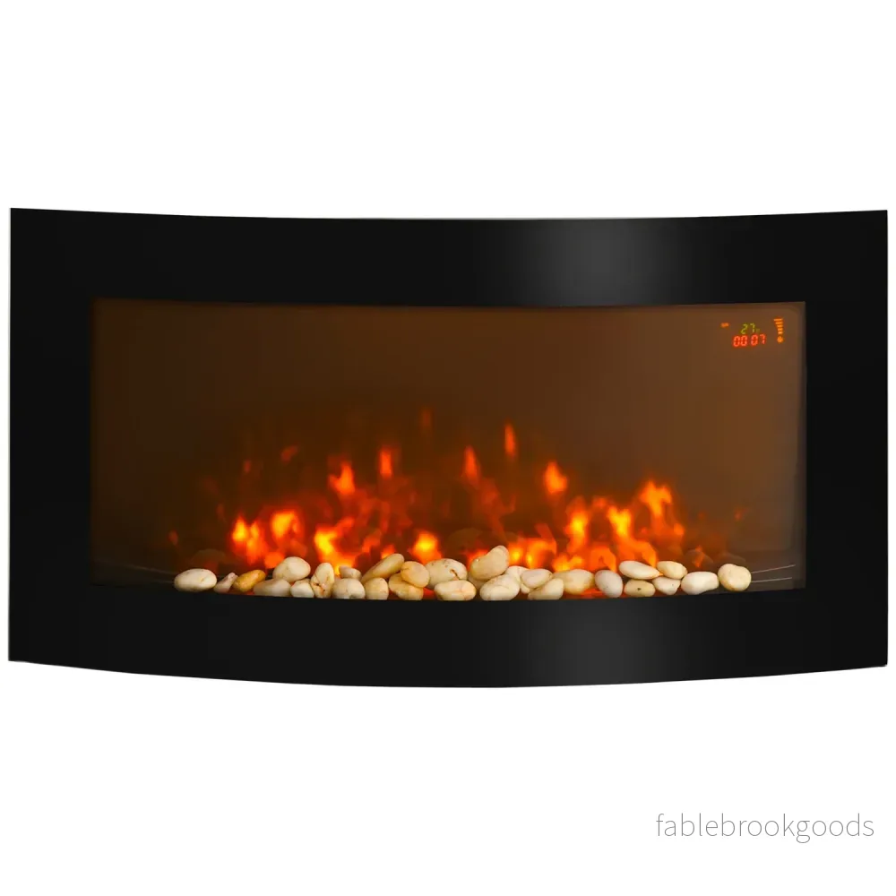 Modern vägg elektrisk öppen spis – 89,2 x 13,5 x 48cm