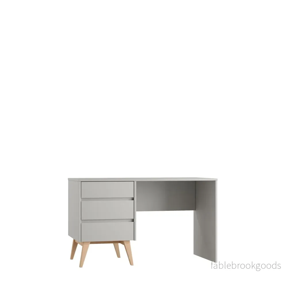 Sara desk + 3 drawer, Grey color Sara desk + 3 drawer, Grey color
