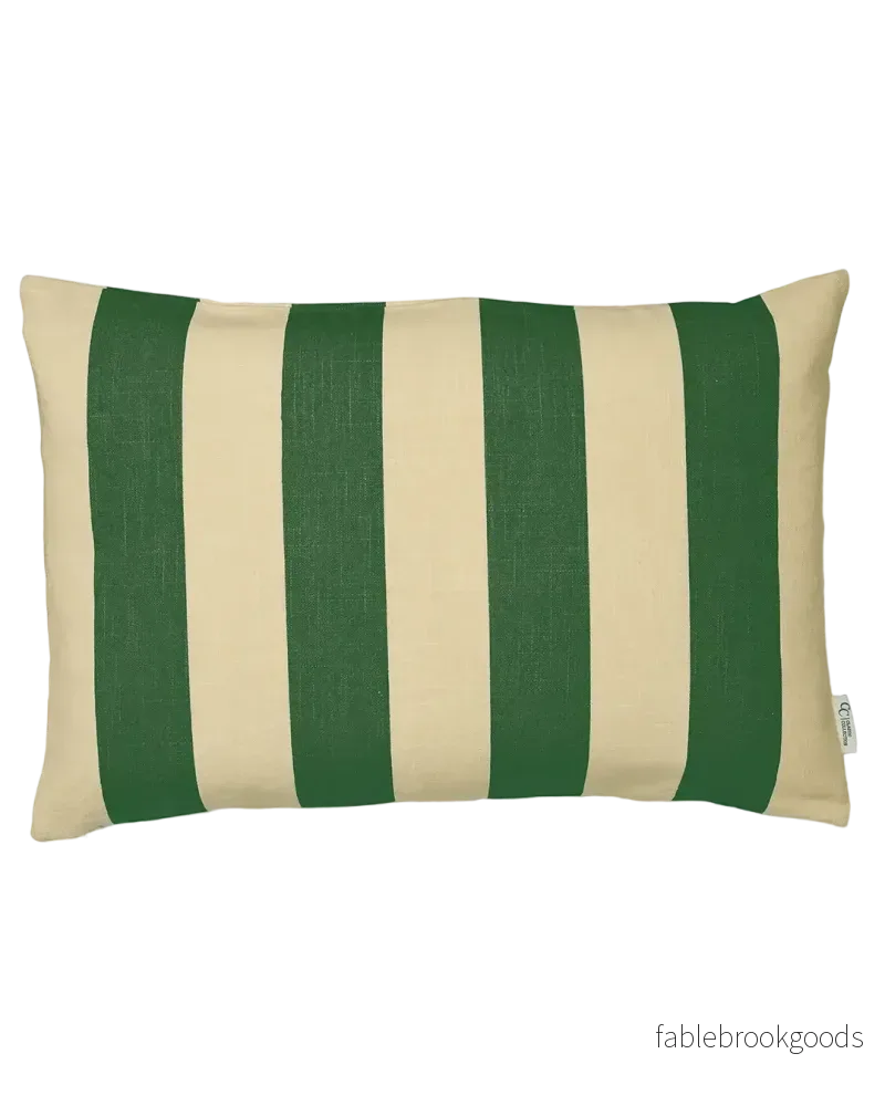 Kuddfodral Striped Grön