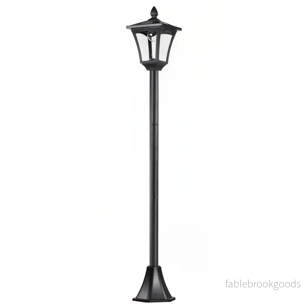 Solar LED Garden Path Light – 40 Lumen, svart, 160 cm