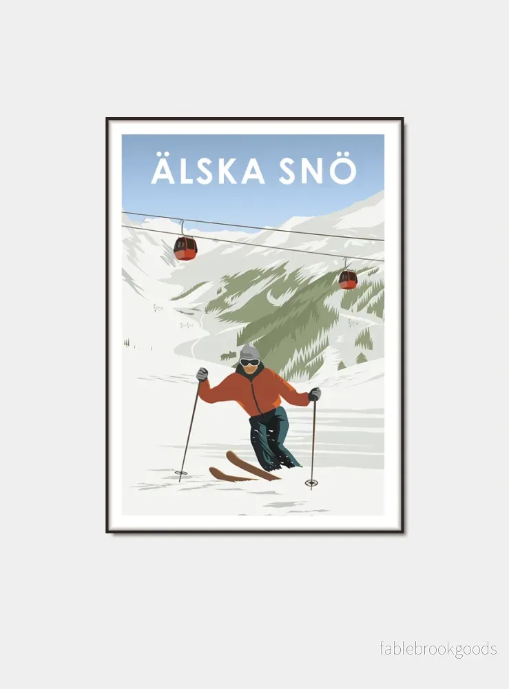 Älska Snö – Skidåkare poster Älska Snö – Skidåkare poster