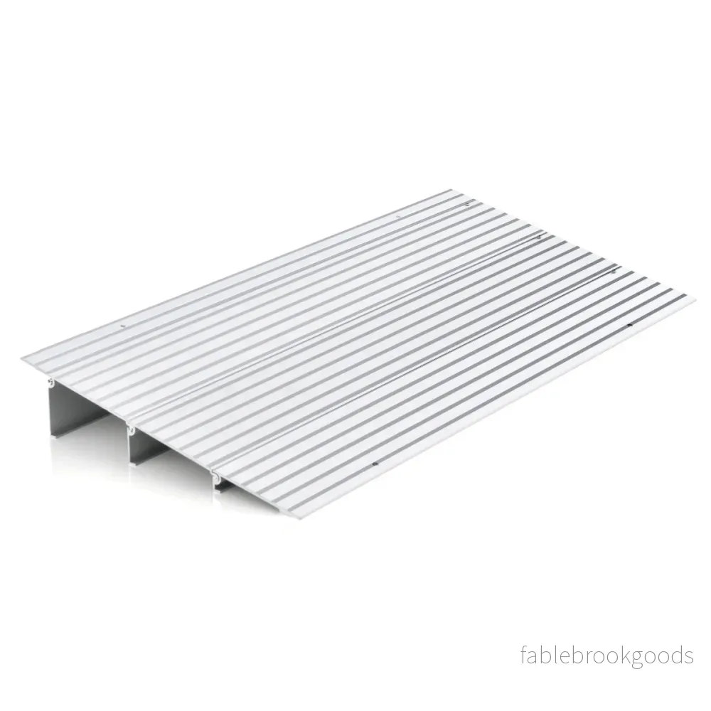 Dörrtröskelramp – hög infartsramp med justerbar aluminiumram halkfri påfartsramp – 8,5 cm – Silver - Bild 2