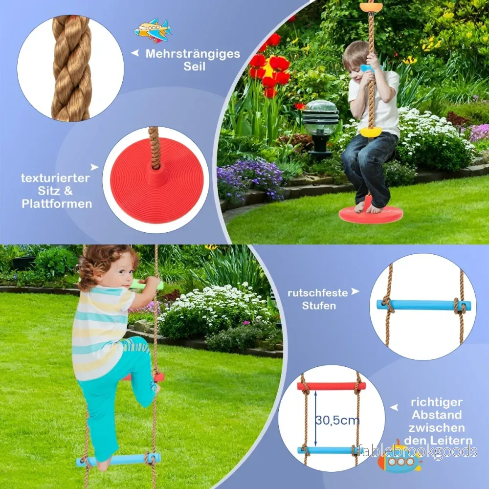 Gungram – med elastisk gungplatta gul + – 246 x 190 x 188 cm – Färgglad - Bild 3