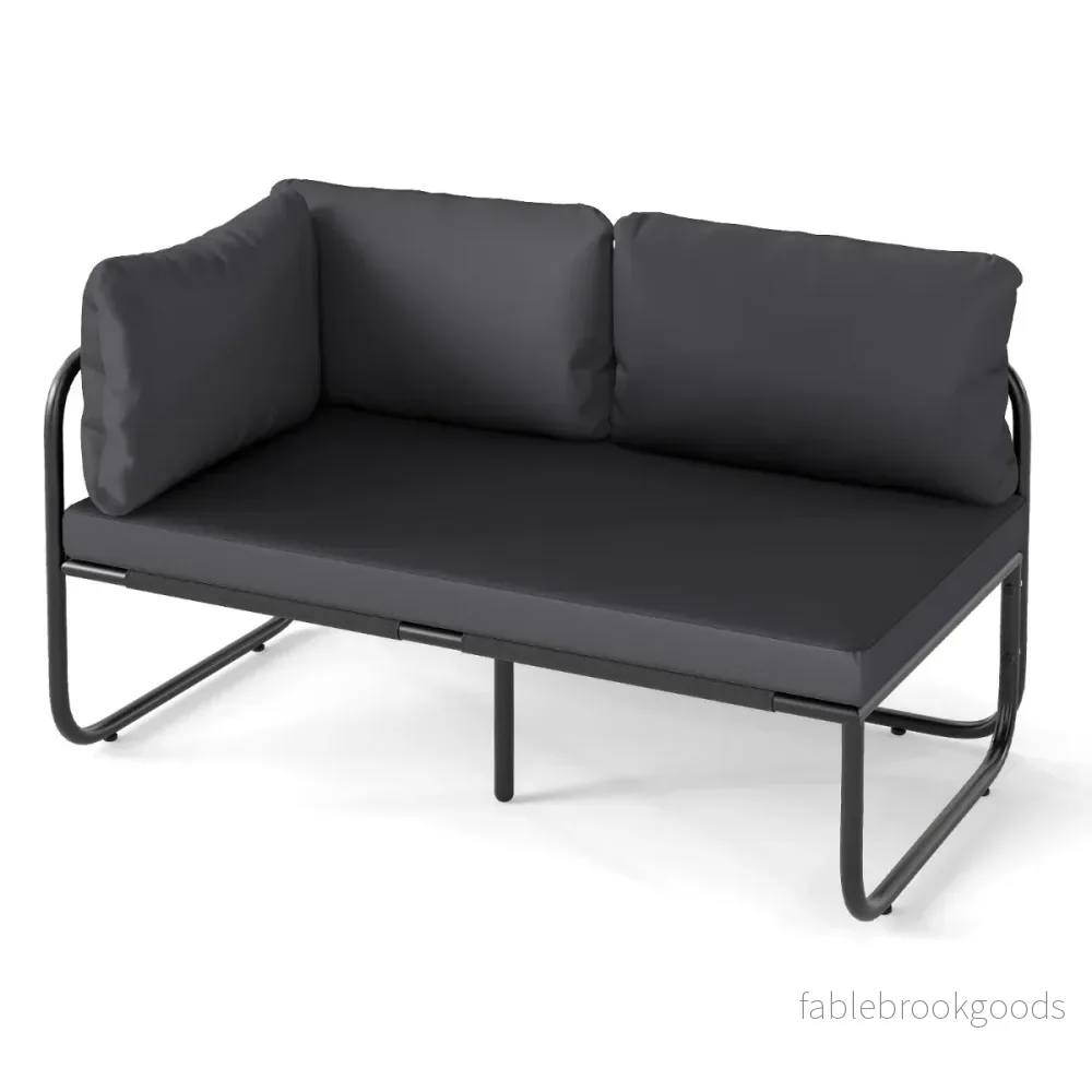 Trädgård – Lounge Soffa Möbler Utomhus med Kuddar sits – 2 – Grå