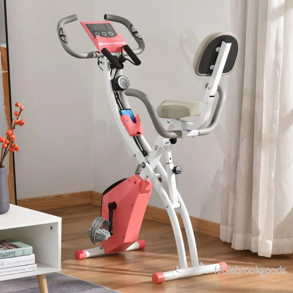 Fällbar motionscykel – 2-i-1 tränare med LCD och 8 motståndsnivåer - Bild 2