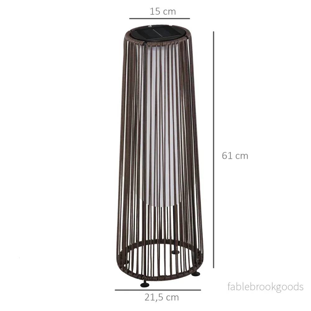 Solar Rotting Trädgårdslampa, LED, 61 Cm, Brun - Bild 3