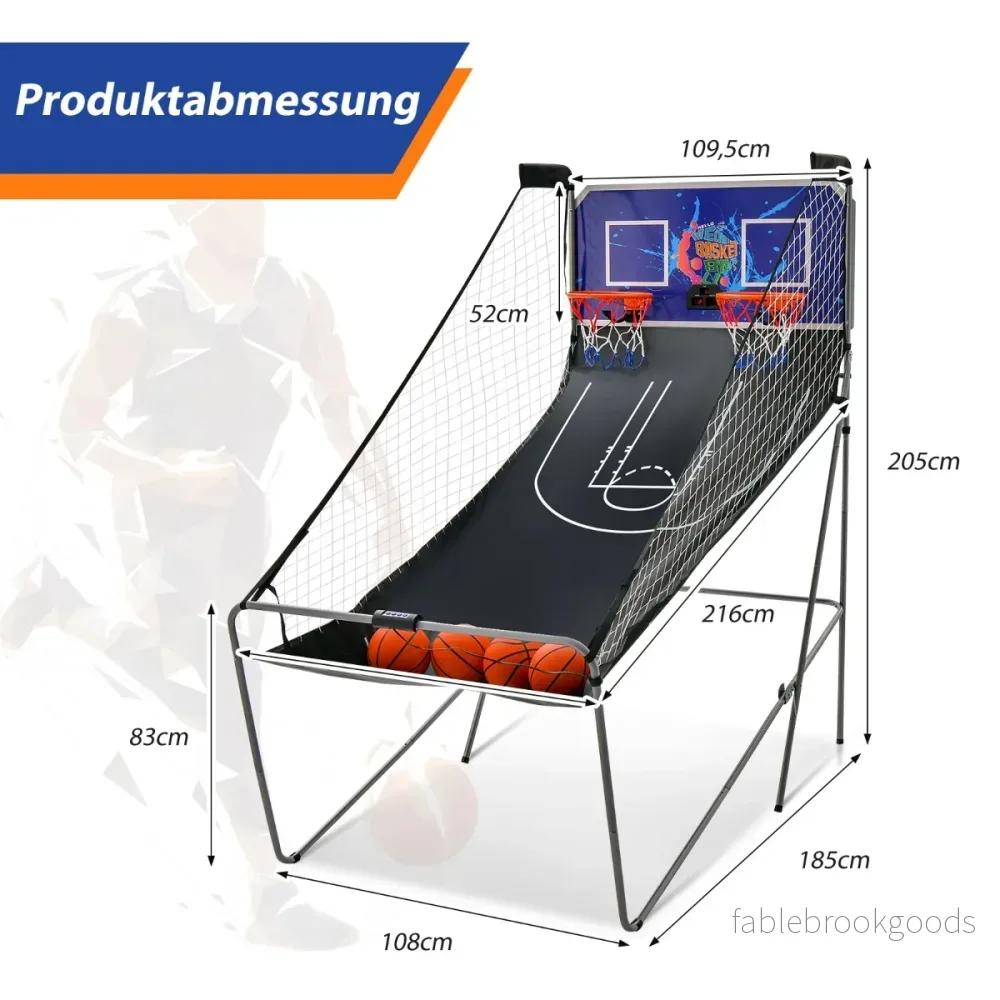 Basketmaskin – hopfällbar arkadspel med korgar – 2 – Svart - Bild 2