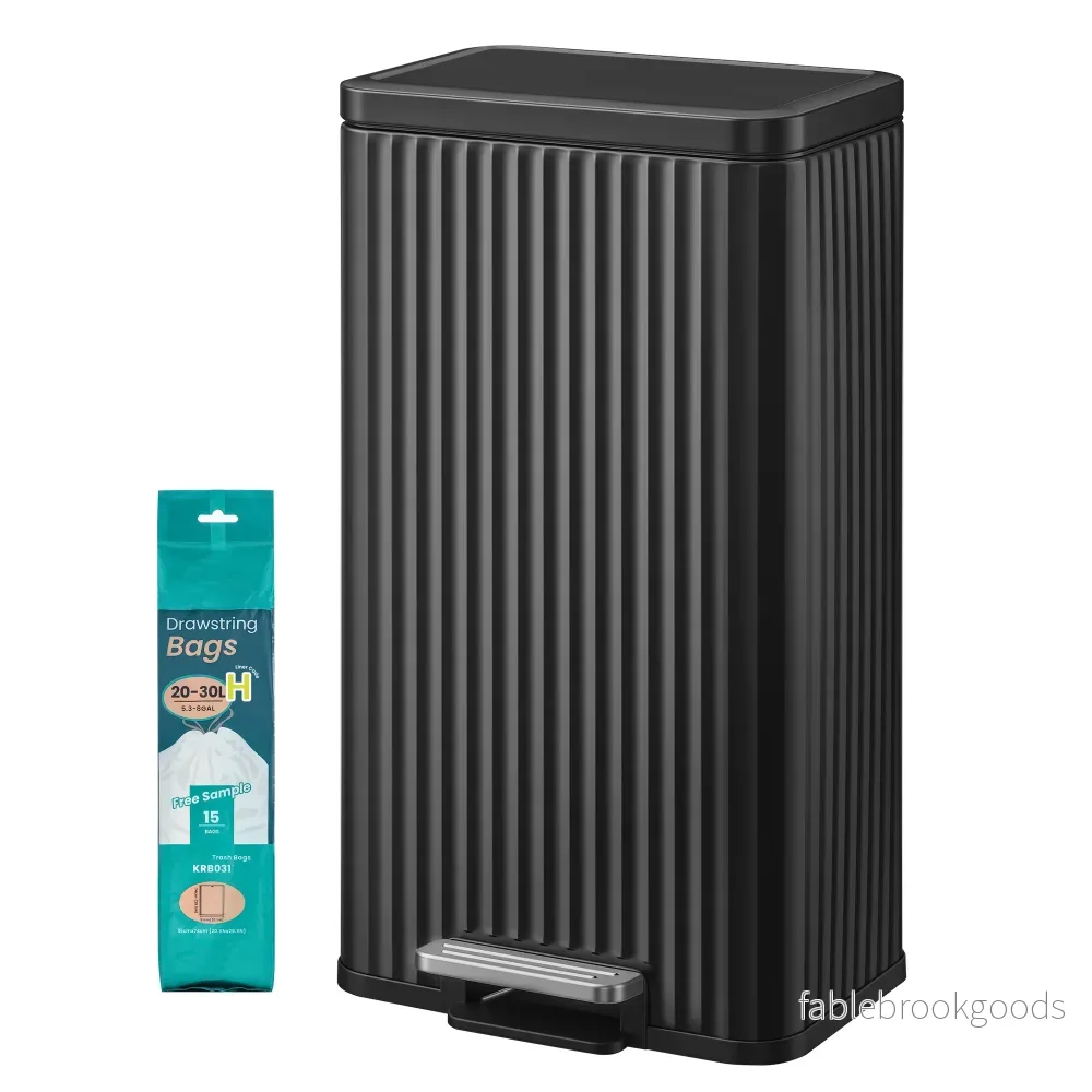 Pedaalemmer – Met Softclose-deksel en Uitneembare Binnenemmer – Zwart – 33,6 x 29,8 x 59,5 cm Pedaalemmer – Met Softclose-deksel en Uitneembare Binnenemmer – Zwart – 33,6 x 29,8 x 59,5 cm