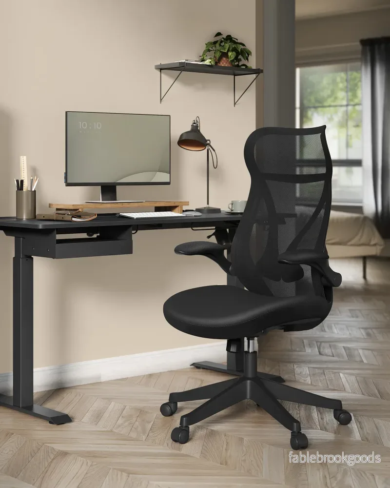 Ergonomisk kontorsstol – S-format ryggstöd – Ink Black - Bild 2