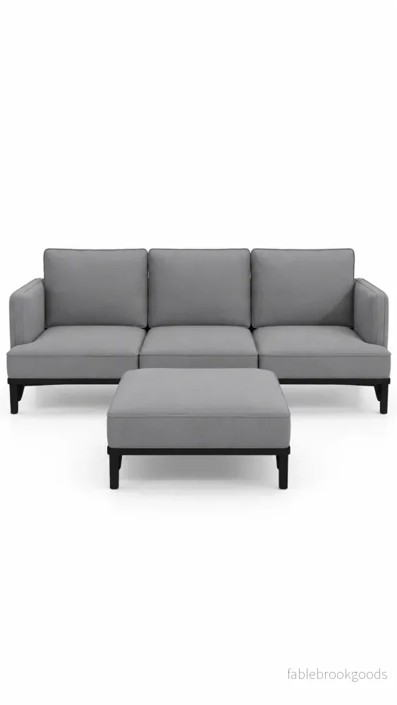 KRAMEN - 3,5—sits soffa med fotpall