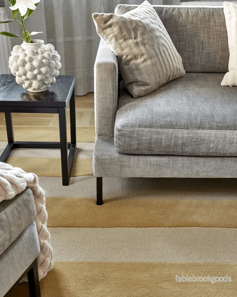 Matta Stripe Boucle Gul - Bild 3