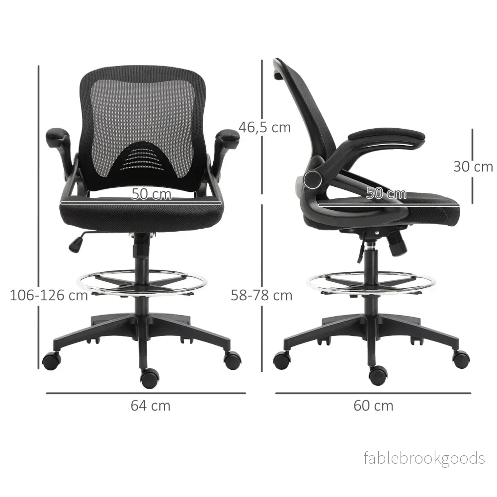 Ergonomisk kontorsstol, vridbar, mesh, 360°, 120 kg kapacitet - Bild 3