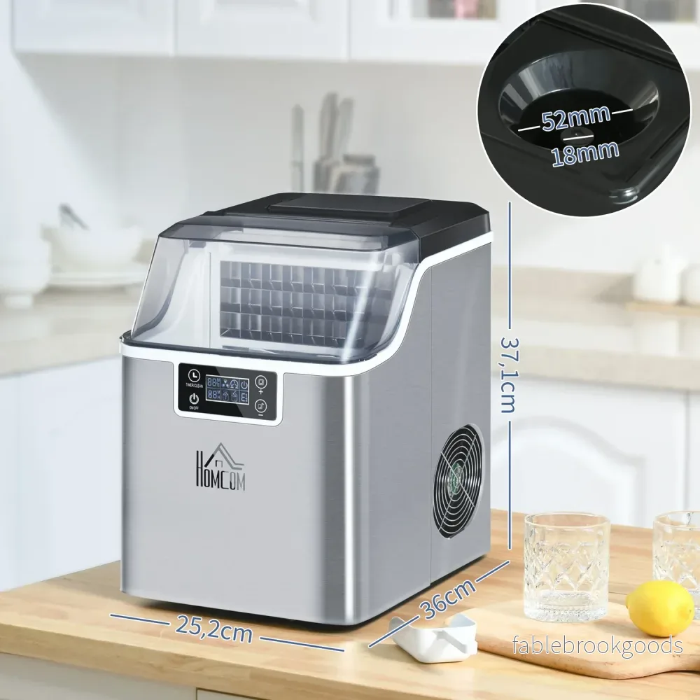 Ice Cube Maker, 20 Kg/24H, självrengörande rostfritt stål - Bild 3