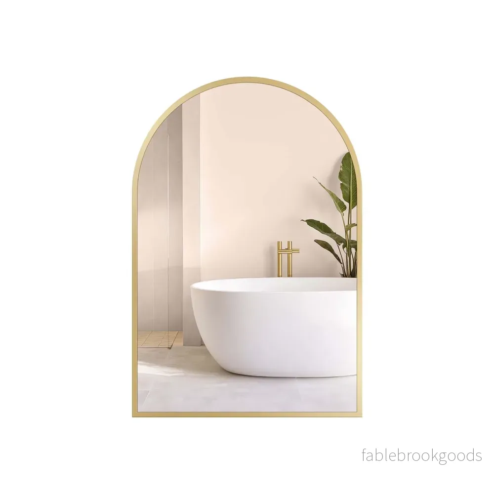 Väggspegel – Böjd – Aluminiumram – Modern design