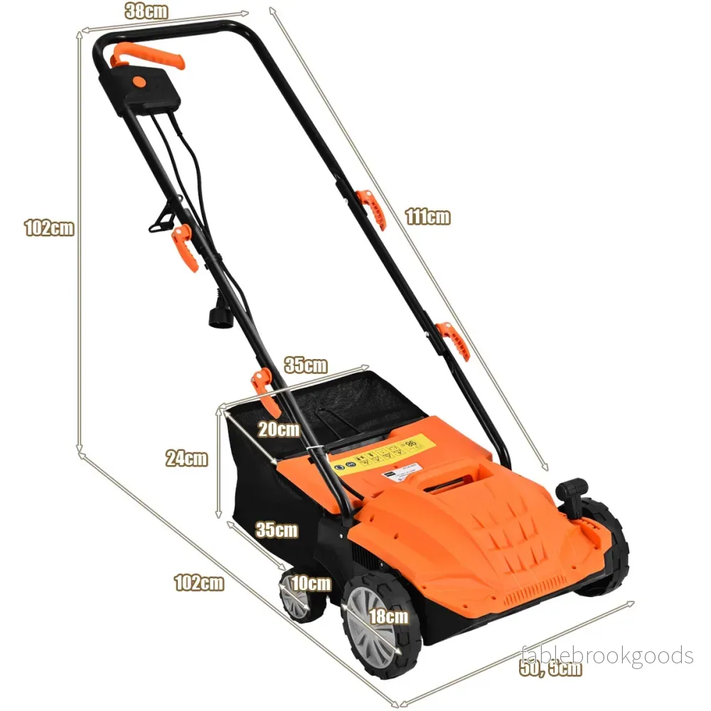 Elektrisk – markör gräsmatta luftare 1500W i och – 2 1 104,5 x 51 x 103 cm – Orange - Bild 2