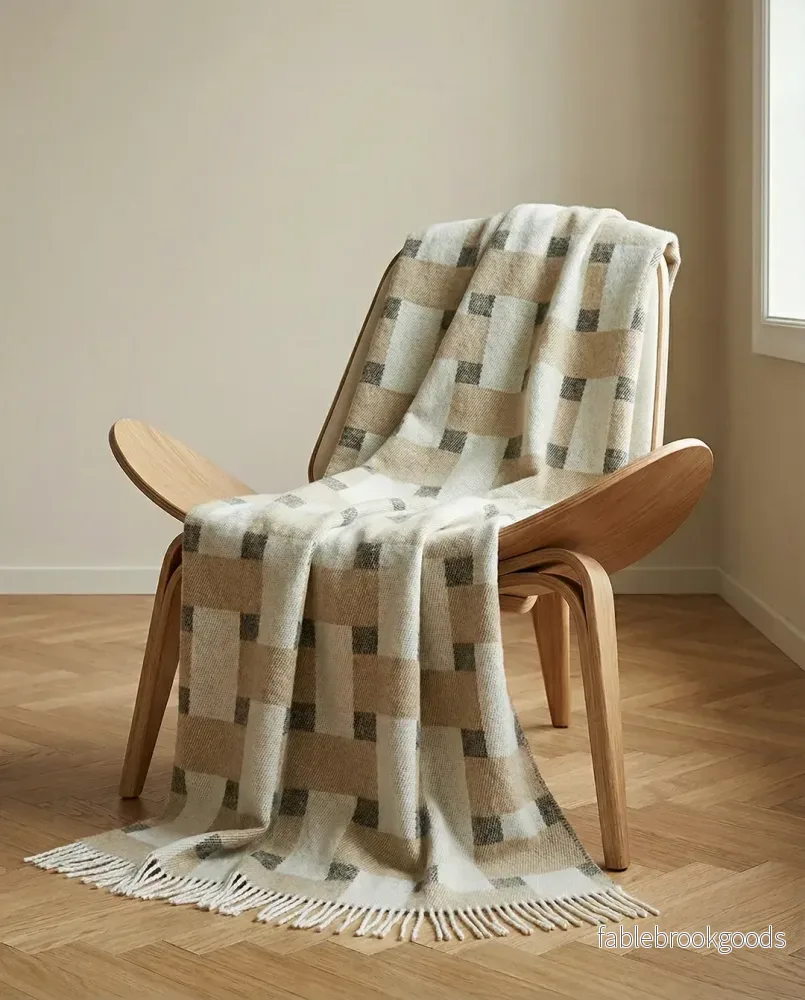 Pläd Weave Beige - Bild 2