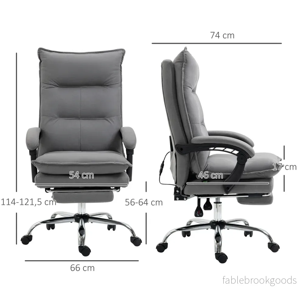 Ergonomisk kontorsstol med värme, lutning, fotstöd, justerbar höjd - Bild 3