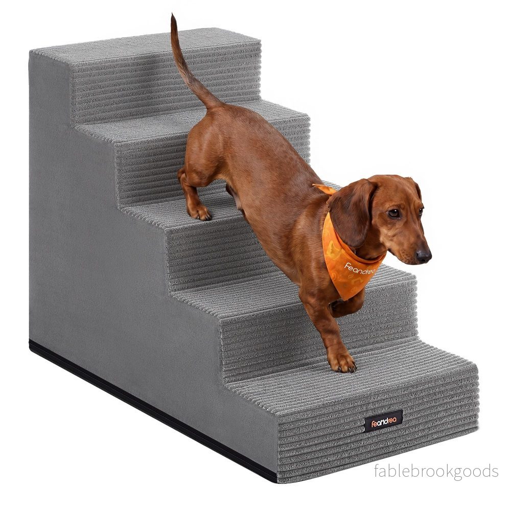 Hondentrap – Met Antislip Treden – Voor Kleine Honden – Grijs – 76 x 40 x 57 cm Hondentrap – Met Antislip Treden – Voor Kleine Honden – Grijs – 76 x 40 x 57 cm