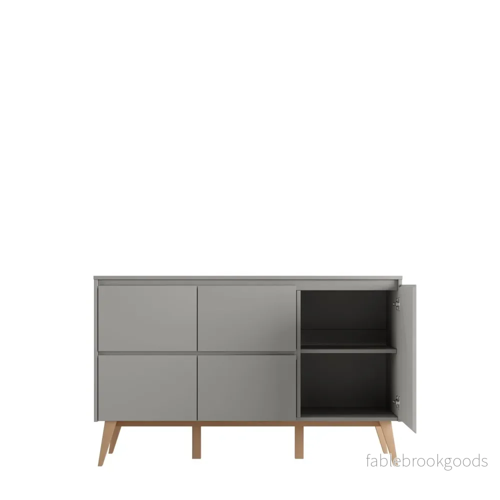 Sara 4-chest of drawer + 1 door Grey color - Bild 3