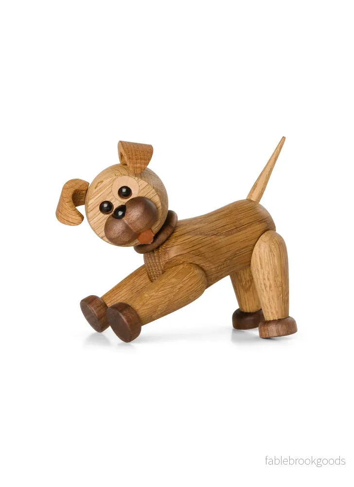 Happy – Trähund Dekoration 13,5 cm FSC® Happy – Trähund Dekoration 13,5 cm FSC®