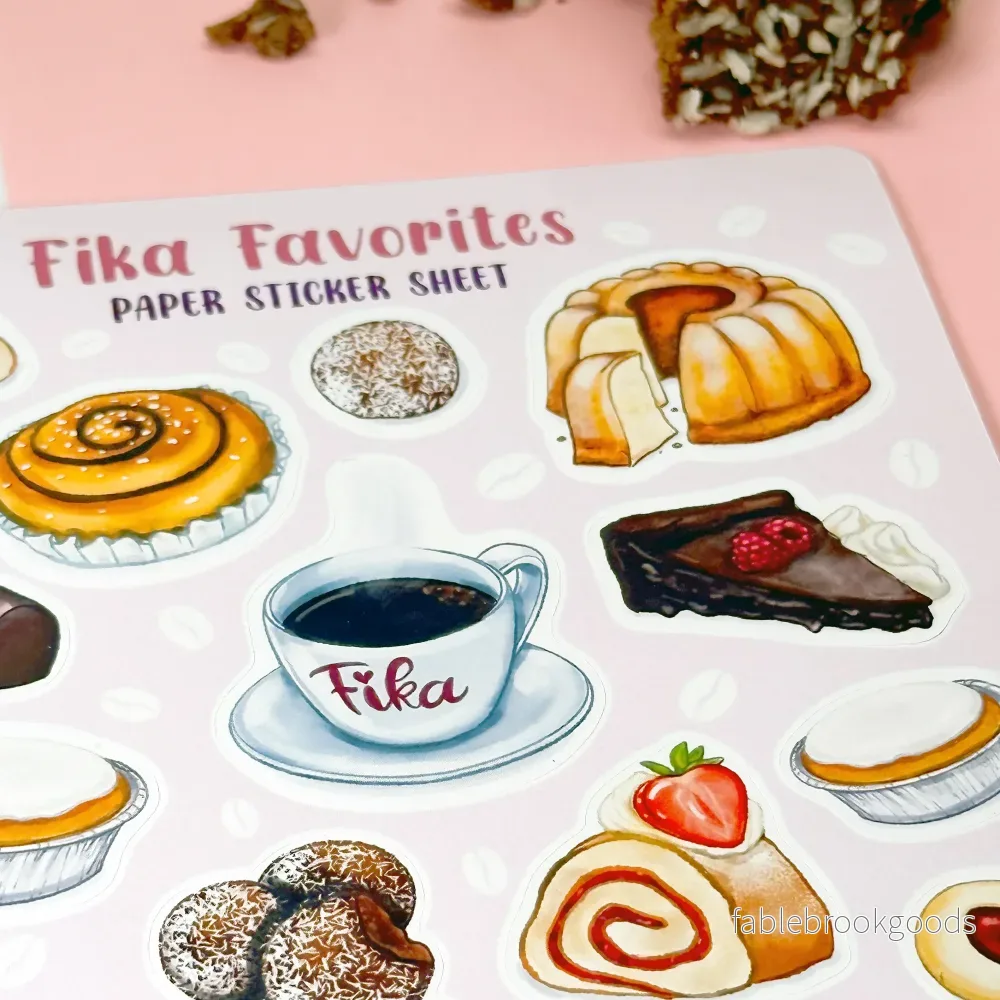 Klistermärkesark- Fika favourites - Bild 3
