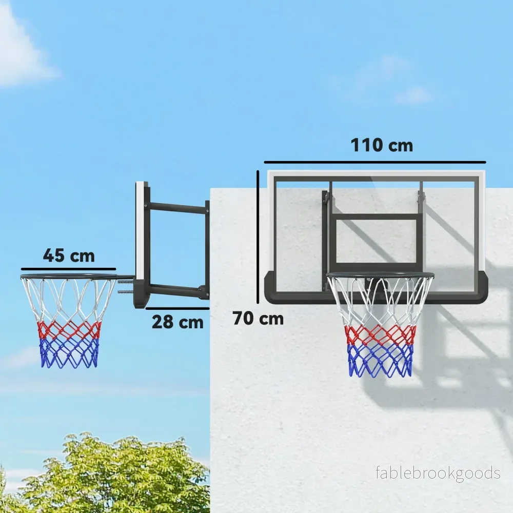 Basketbåge & ryggbräda för inomhus-/utomhusbruk, Ø45 cm - Bild 3