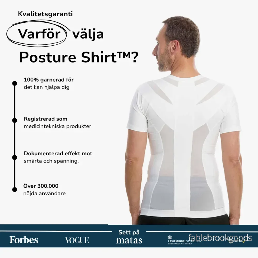 Men's Posture Shirt™ Zipper - Vit - Bild 3