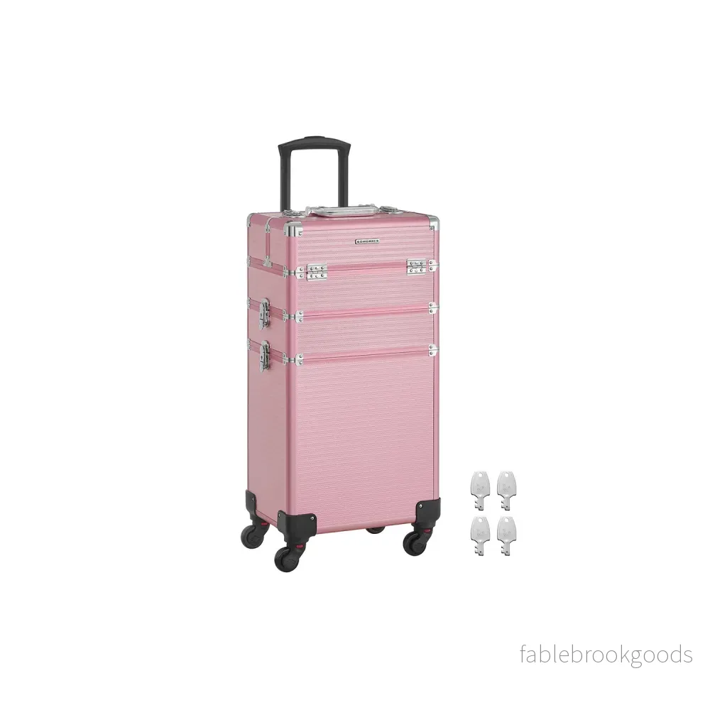 Kosmetisk stam-3-i-1 makeup case-pastel rosa Kosmetisk stam-3-i-1 makeup case-pastel rosa