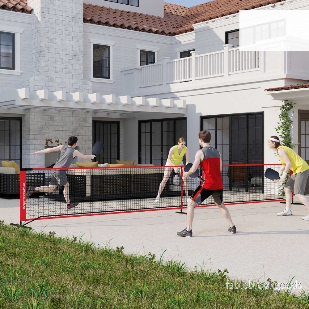 Bärbart 6,7 m pickleball-nätset med domstolsmarkörer - Bild 2