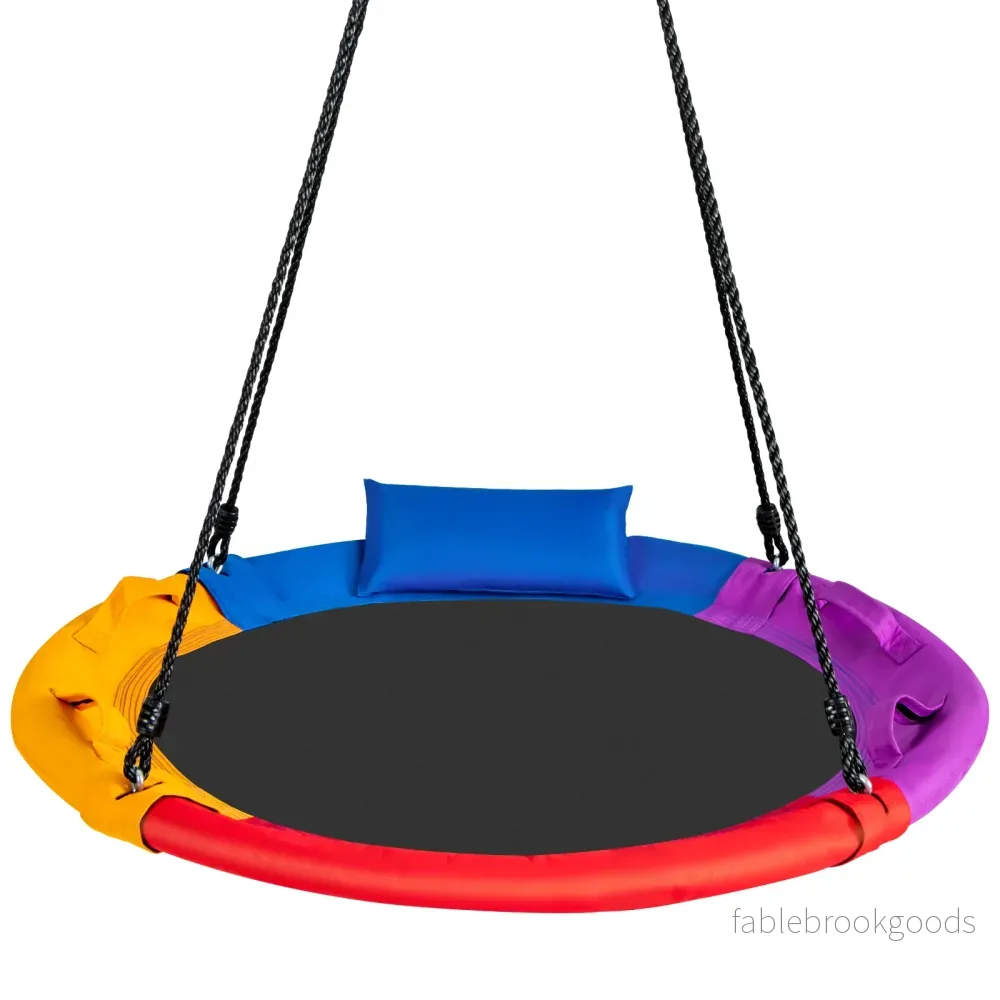 Gunga – med justerbart rep – 100-180 cm Ø 100 cm – Färgglad - Bild 2