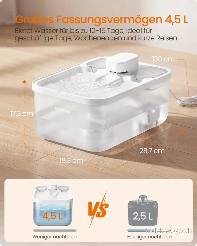 Kattenfontein - 4,5 Liter - Fluisterstil - 12 Filters - Wit - Bild 3