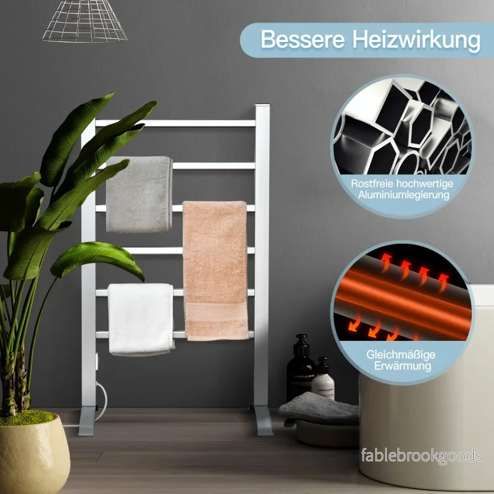 Handdukstork – Multifunktionell elektrisk med bars – 6 – Silver - Bild 3