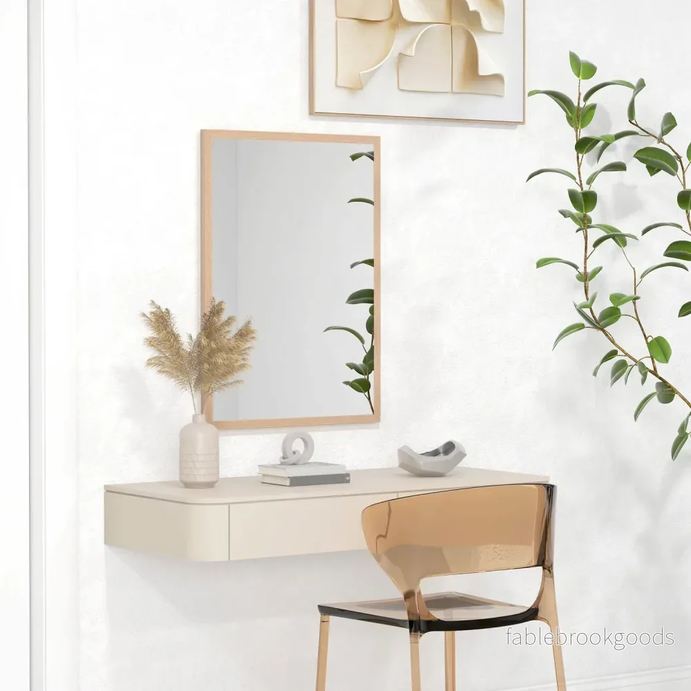 Dekorativ väggspegel med krokar, 50x70cm för hemmet - Bild 2