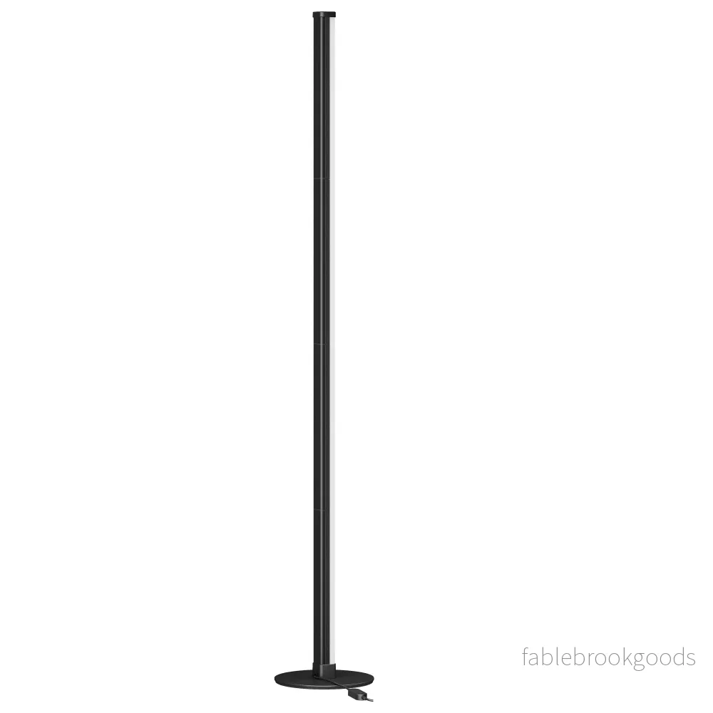 Vloerlamp – RGB LED met App-bediening en Muzieksync – Zwart – 18 x 139,4 cm Vloerlamp – RGB LED met App-bediening en Muzieksync – Zwart – 18 x 139,4 cm