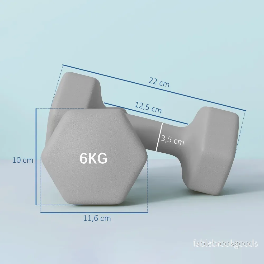 6 kg hex hantelset, halkfritt grepp, hemmagym - Bild 3