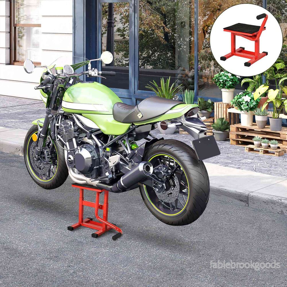 Motorcykellyftställ, stål, justerbart 39-46 cm, 150 kg Kapacitet - Bild 2