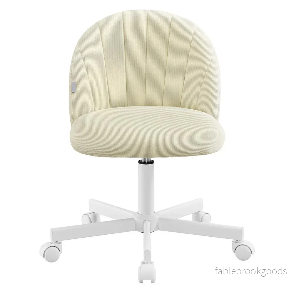 Kaptafelstoel - Draaibaar - In Hoogte Verstelbaar - Pluche - Beige