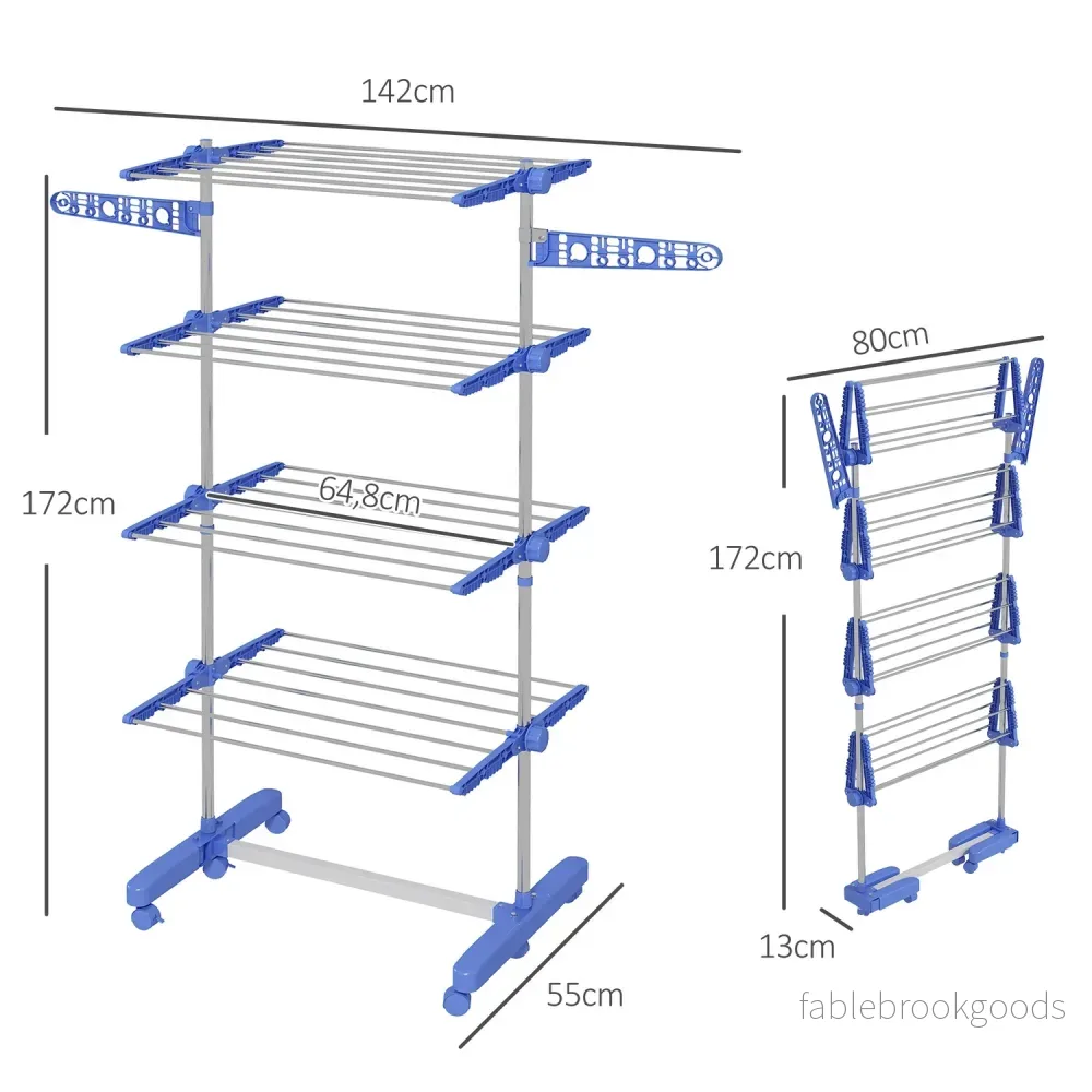 Stål Kläder Airer Tower, hjultork med hopfällbara vingar - Bild 3
