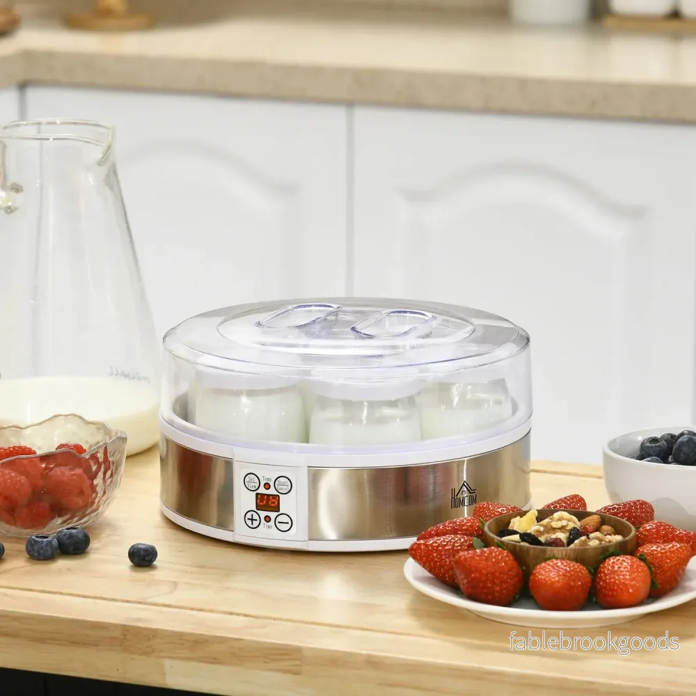 Yoghurtmaskin med timer & 7 glasögon, automatisk avstängning, 20W - Bild 2