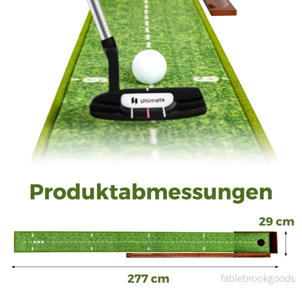 Golfputtmatta – med hål och golfbollar konstgräs Golfmatta Putting Trainer Green – 1 3 – Grön - Bild 2