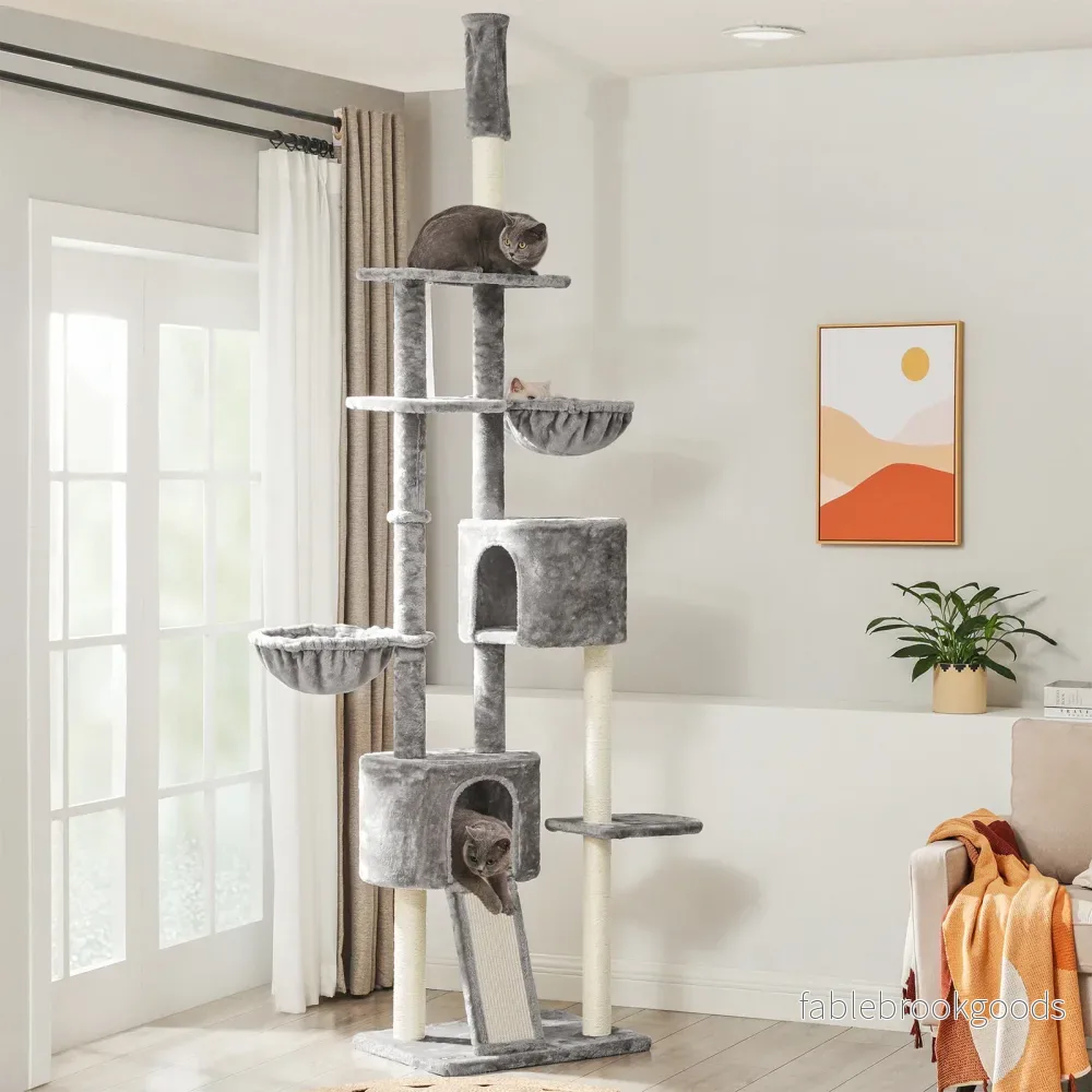 Skrapstolpe – Takhög design – Ljusgrå - Bild 2