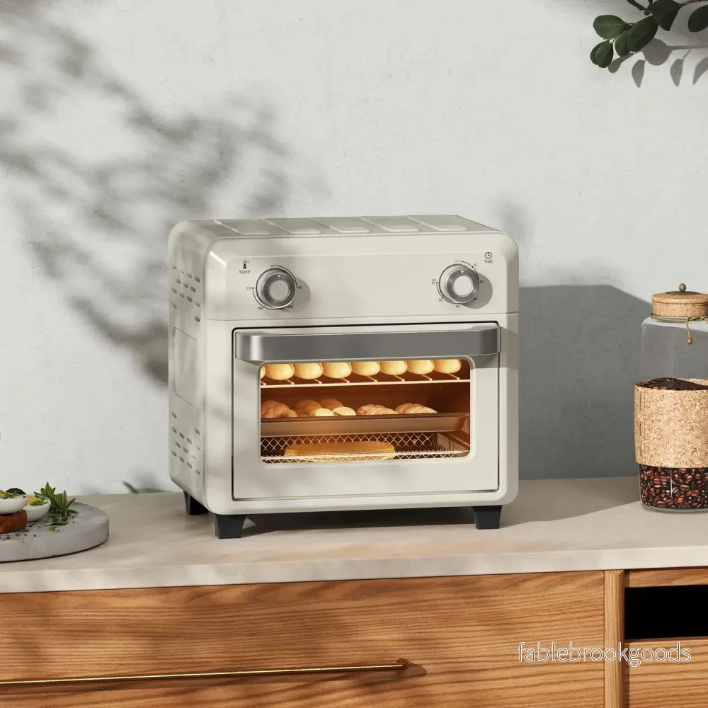 Mini Air Fryer Ugn 10L, Rostfritt Stål, Pekskärm, 1000W - Bild 2
