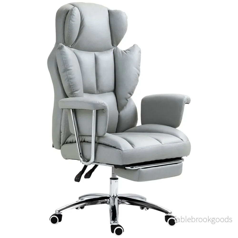 Ergonomisk liggande kontorsstol, justerbar med fotstöd Ergonomisk liggande kontorsstol, justerbar med fotstöd