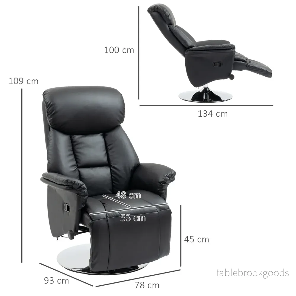 Liggstol med justerbart ryggstöd, läder, 150 kg kapacitet - Bild 3
