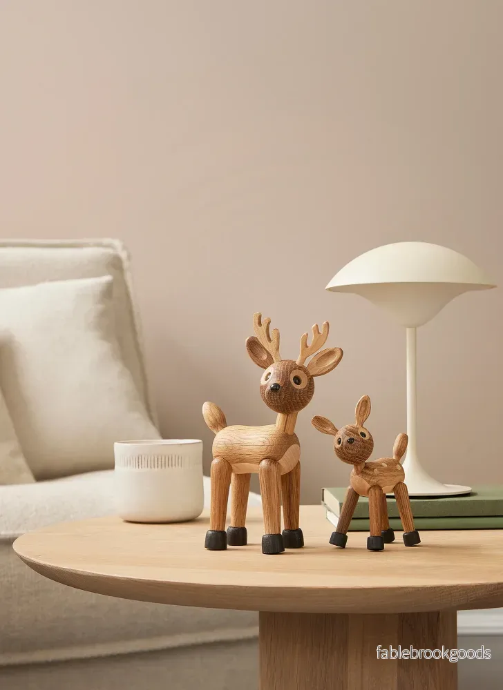 Spirit Rådjur 19cm – Träfigur i Ek - Bild 2
