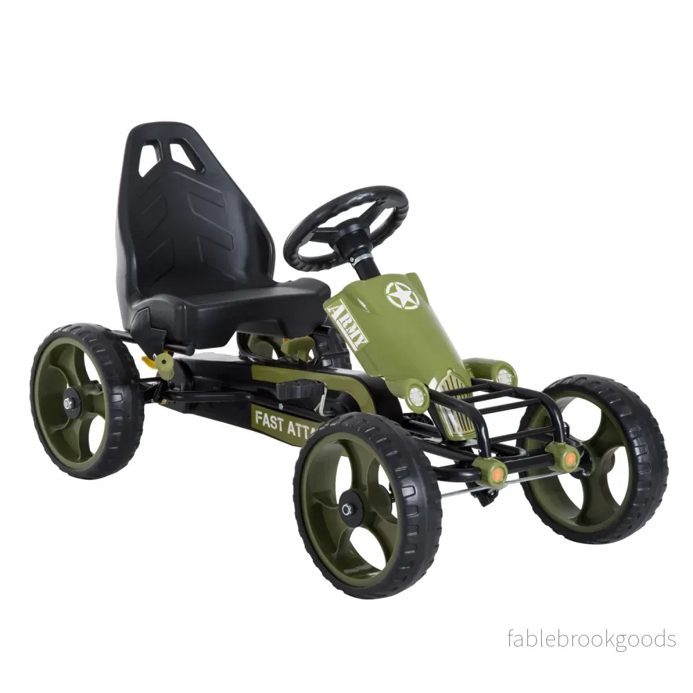 Green Kids Go Kart – Handbroms, justerbar sits, 3+ år
