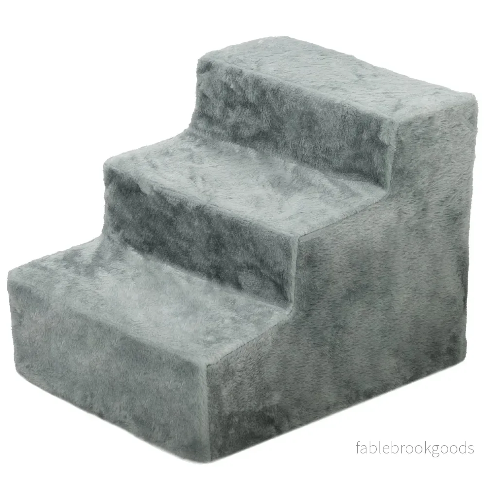 Pet Stairs 3-Step Plush Look, katter och små hundar, 5 kg