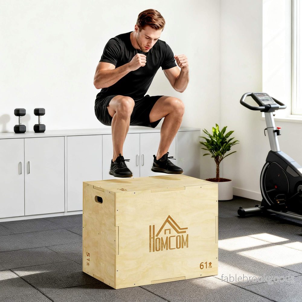 Plyobox 3-i-1, Naturträ, 51/61/76 cm, 120 kg kapacitet - Bild 2