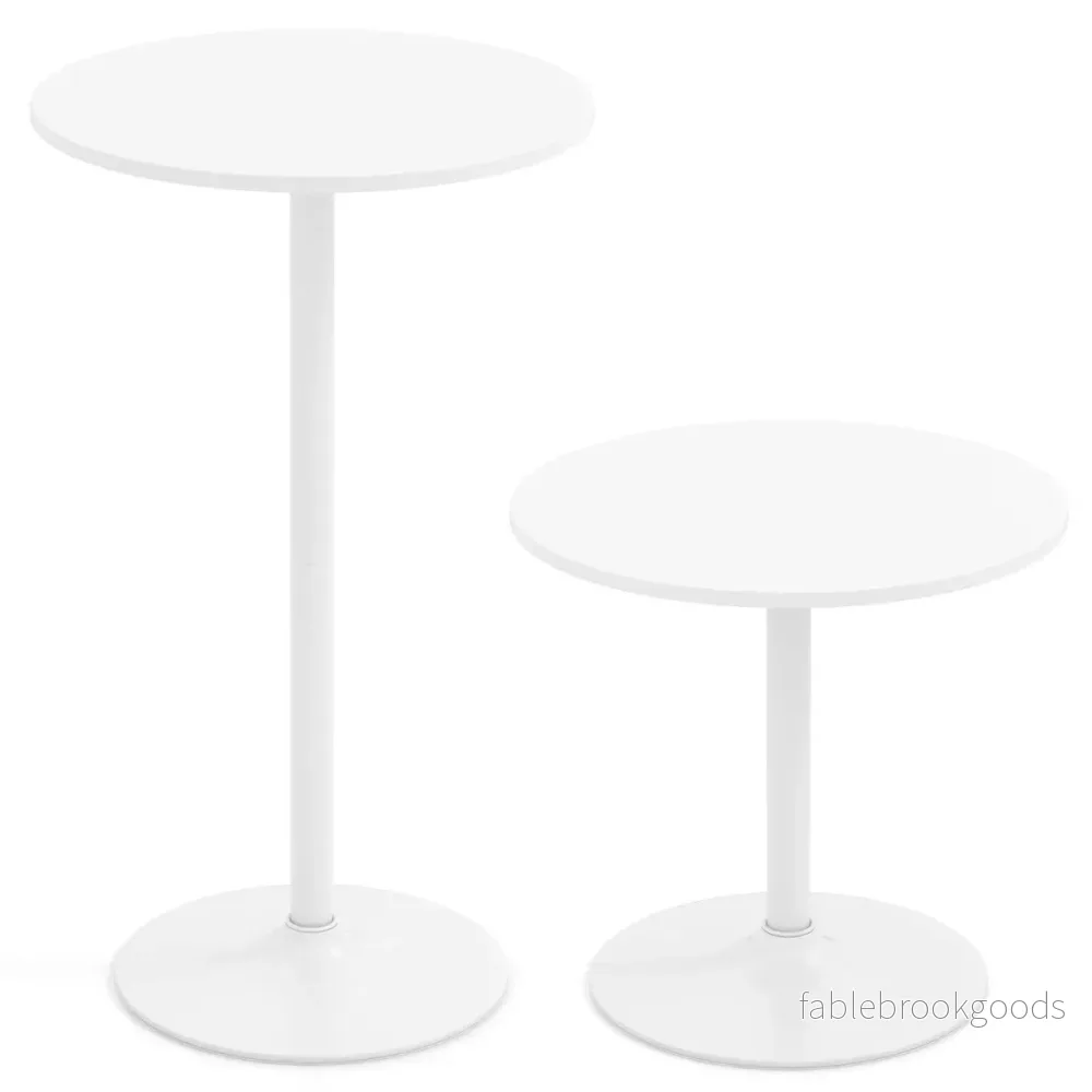 pack – ståbord i barbord och matbord Höj sänkbart bistrobord Vitt – 2 Ø 60 cm 2 1 – Vit