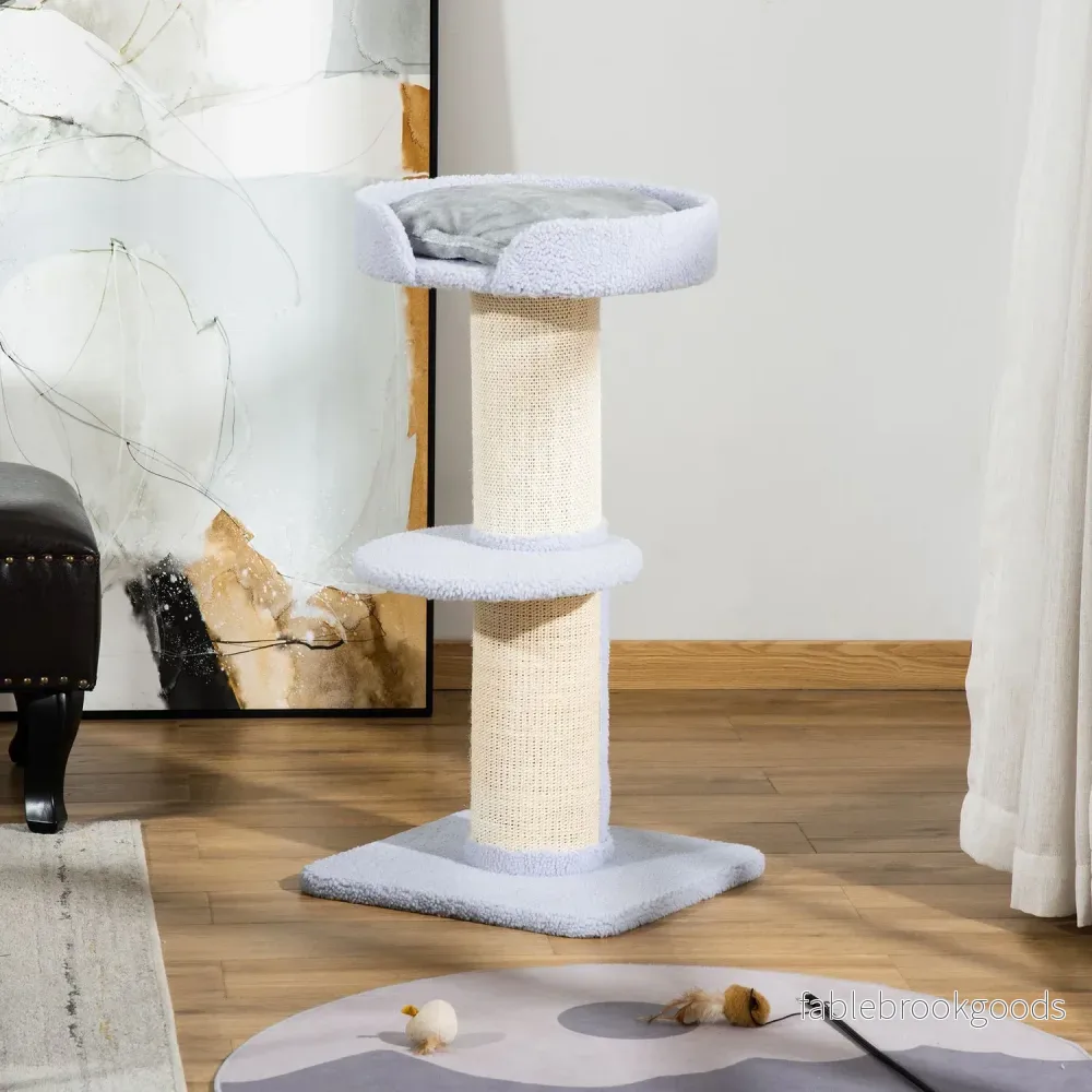 Ljusblå Sisal Cat Play Tree, 91cm, 30kg Kapacitet - Bild 2